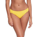 LAUREN RALPH LAUREN Shirred Hipster Bikini Bottom Size 4 Yellow Beach Club NWT