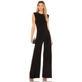 NORMA KAMALI Women's Sleeveless Wide-leg Jumpsuit Medium Black Crewneck NWT