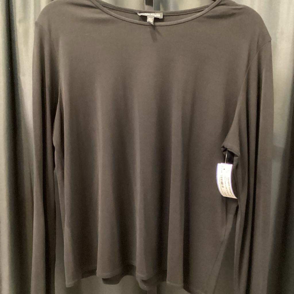 Eileen Fisher LS Silk Tee TOPS M