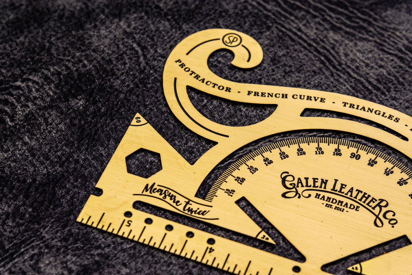 Vintage Inspired Brass Combine Tool - Protractor - 5.5 inches