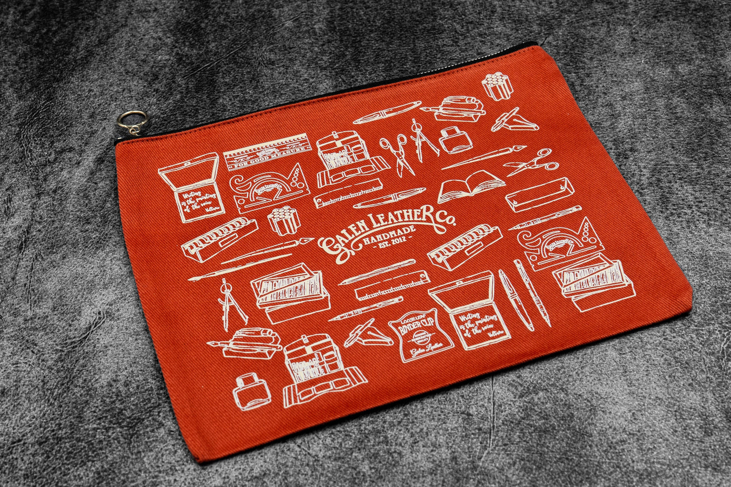 Galen Leather Canvas Clutch – Everyday Tool Pouch - A5