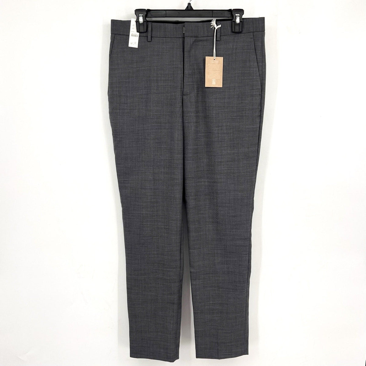 J.CREW Men's Bowery Slim-fit Pants 32x30 Charcoal Gray Wool Blend J6061 NWT