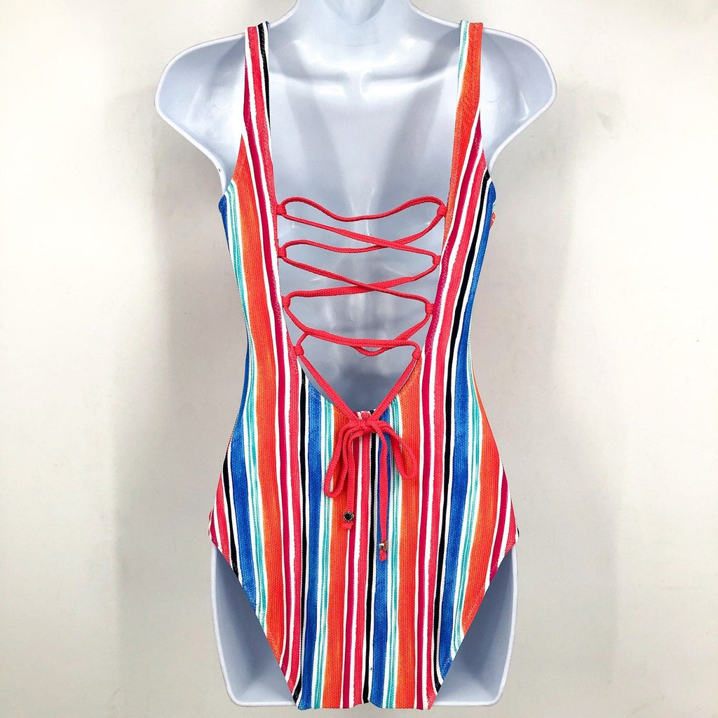 TOMMY BAHAMA Island Cays Oasis One-Piece Swimsuit Size 14 Pink Reversible NWT