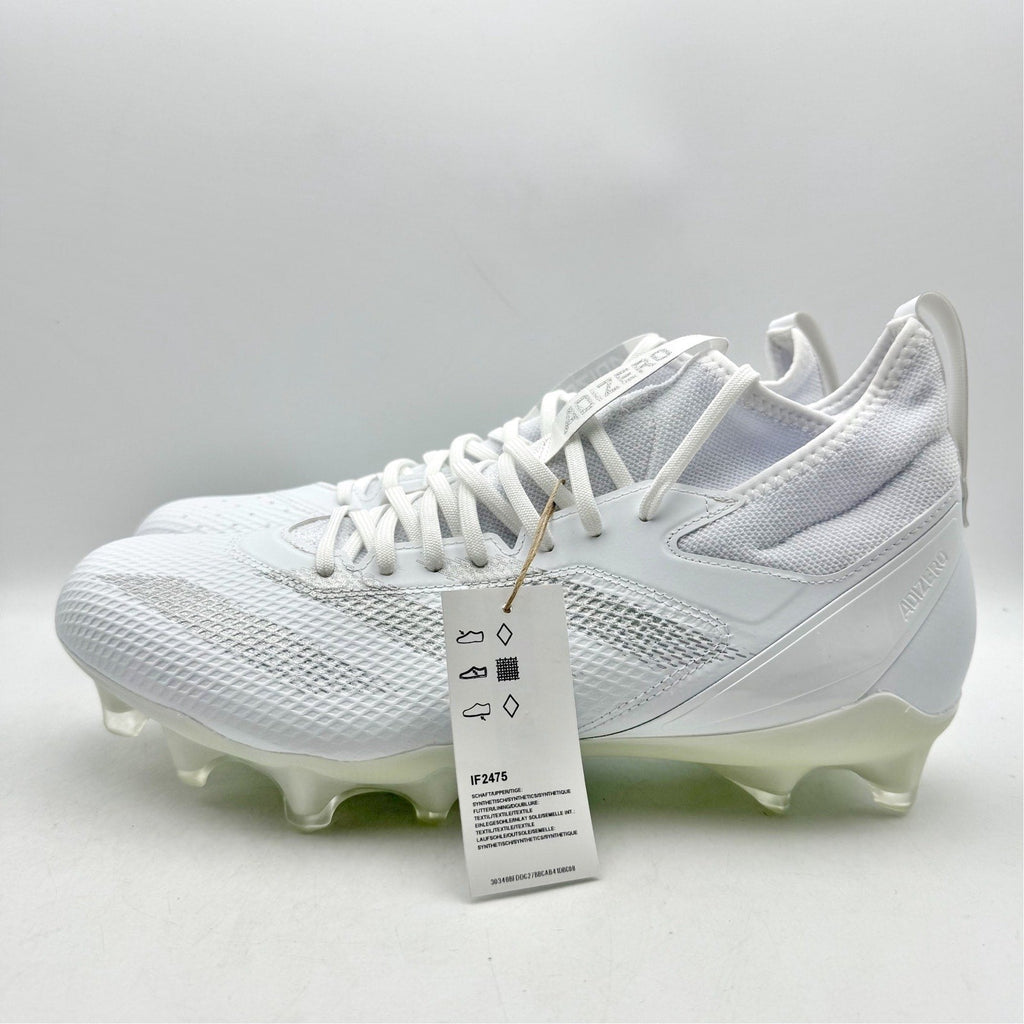 Adidas Mens Adizero Impact Football Cleats Size 9 White Athletic IF2475 NWOB