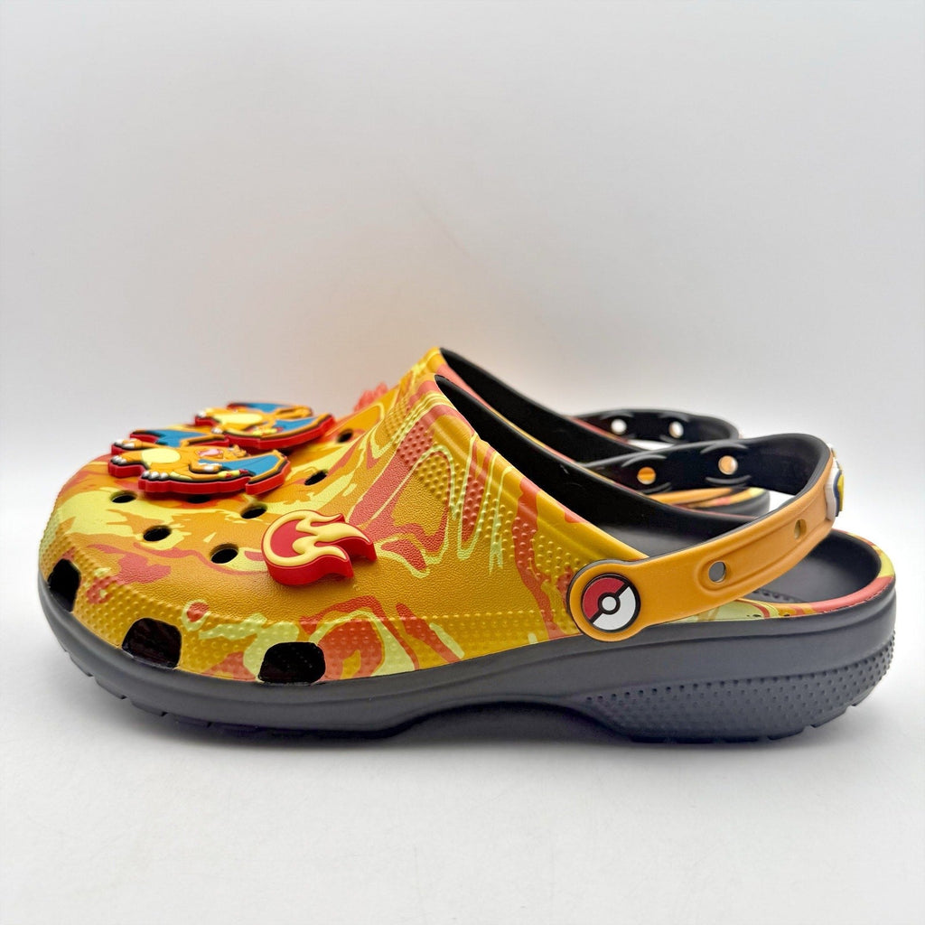 Crocs Classic Pokemon Charizard Clogs Mens 10 Womens 12 Orange Black NIB