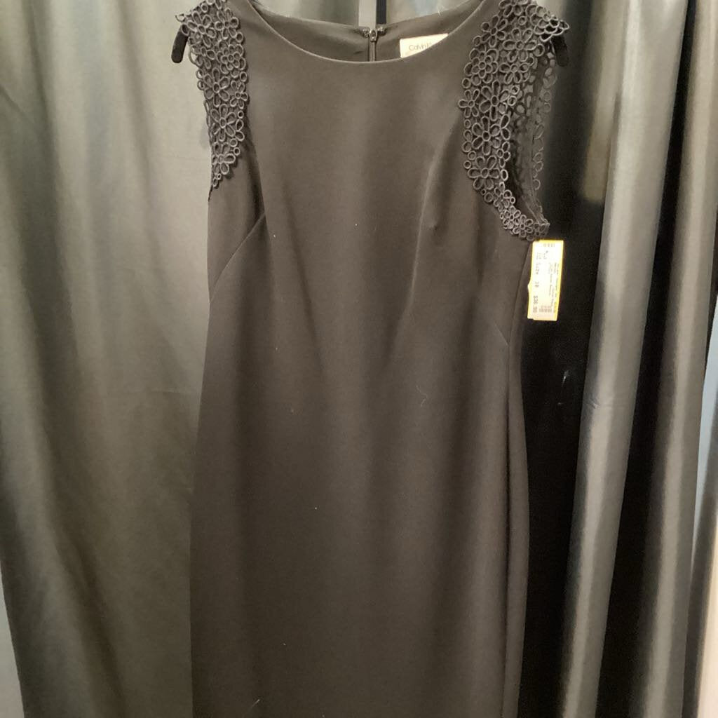 Calvin Klein Slvlss Eyelet Details DRESSES 10