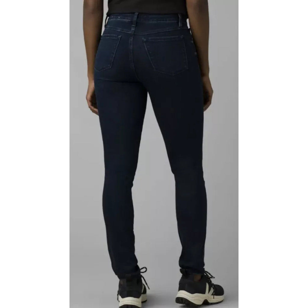 Prana Womens Sienna Skinny Jean 30x30 US 10 Deep Blue Stretch Denim Mid Rise NWT