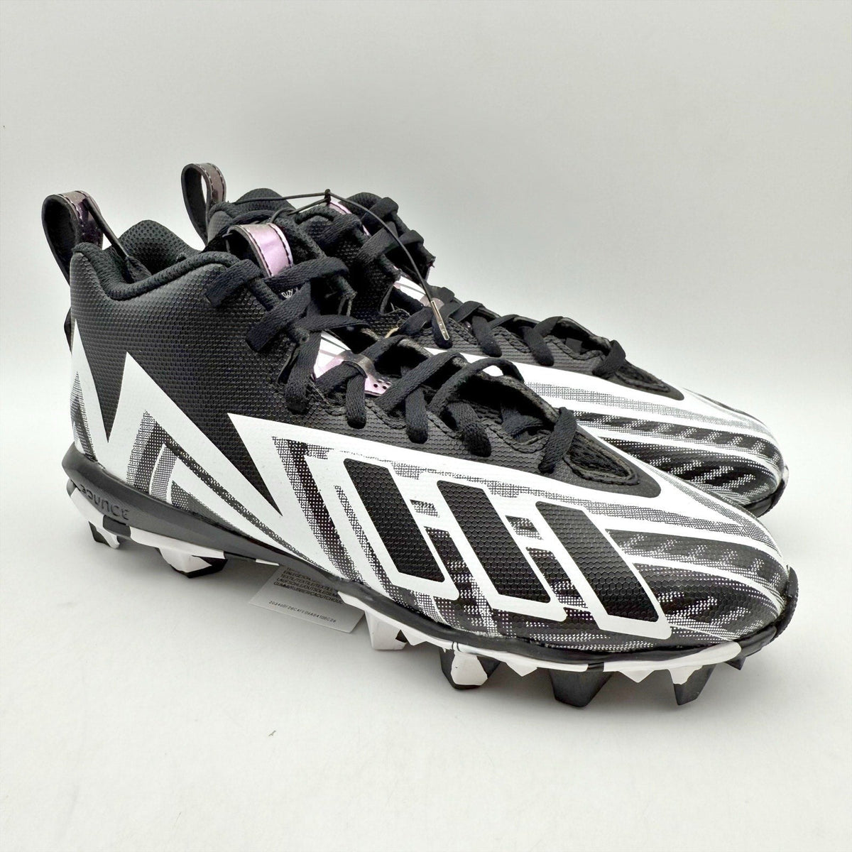 Adidas Kids Freak Spark MD 23 Football Cleats Size 3.5 Youth Black White NWOB
