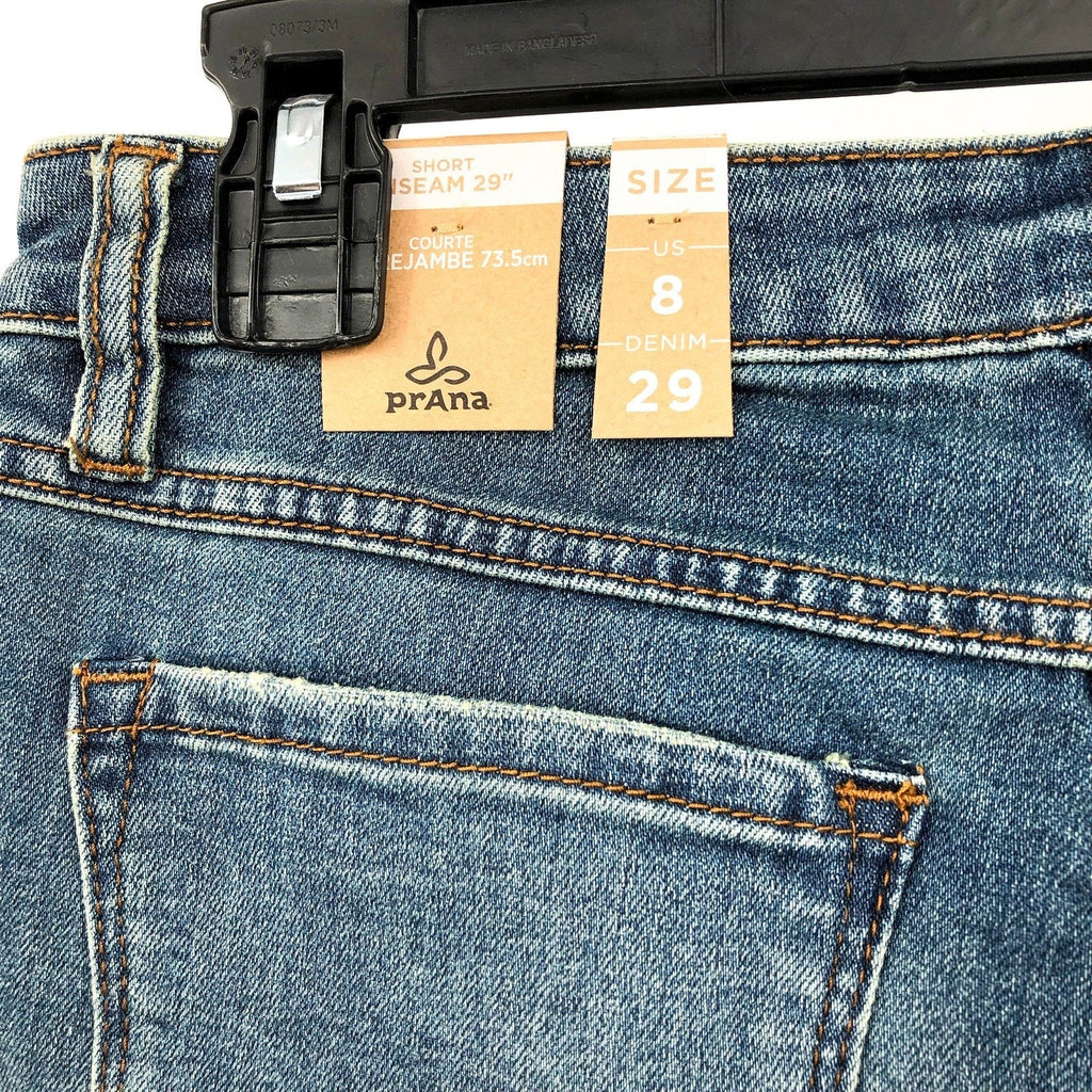 PRANA Womens Sienna Mid Rise Skinny Jeans 29x29 US 8 True Blue Stretch Denim NWT