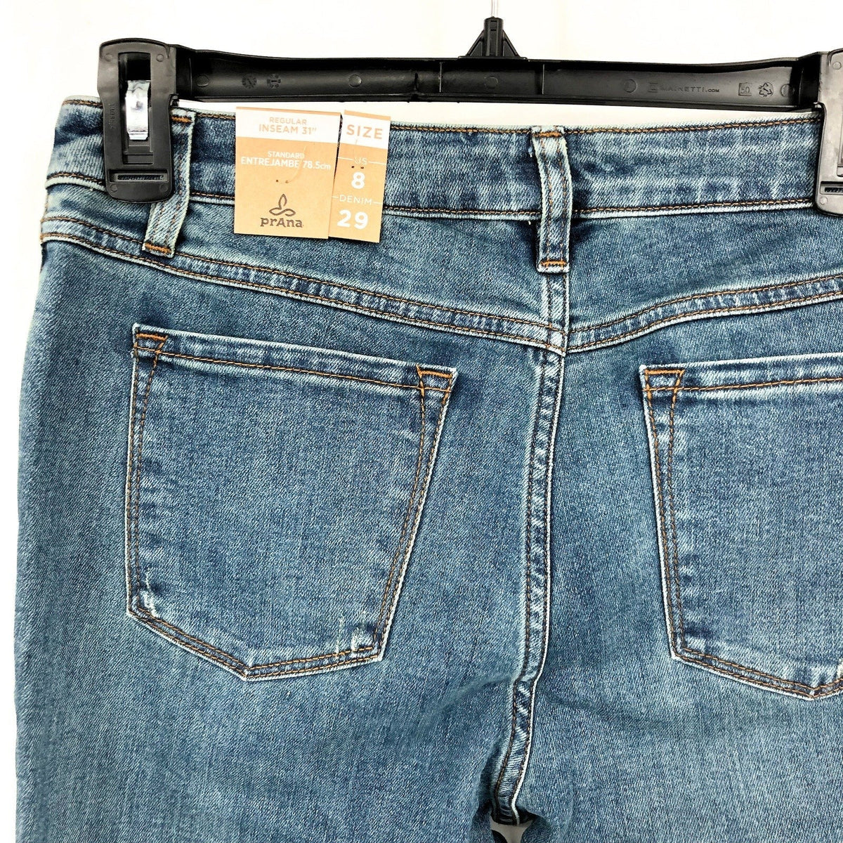 PRANA Women's Sienna Skinny Jeans 29x31 US 8 True Blue Stretch Denim NWT