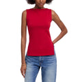 MADEWELL Women's Sleeveless Boat Neck Shirt Small Red Crimson NU773 NWT