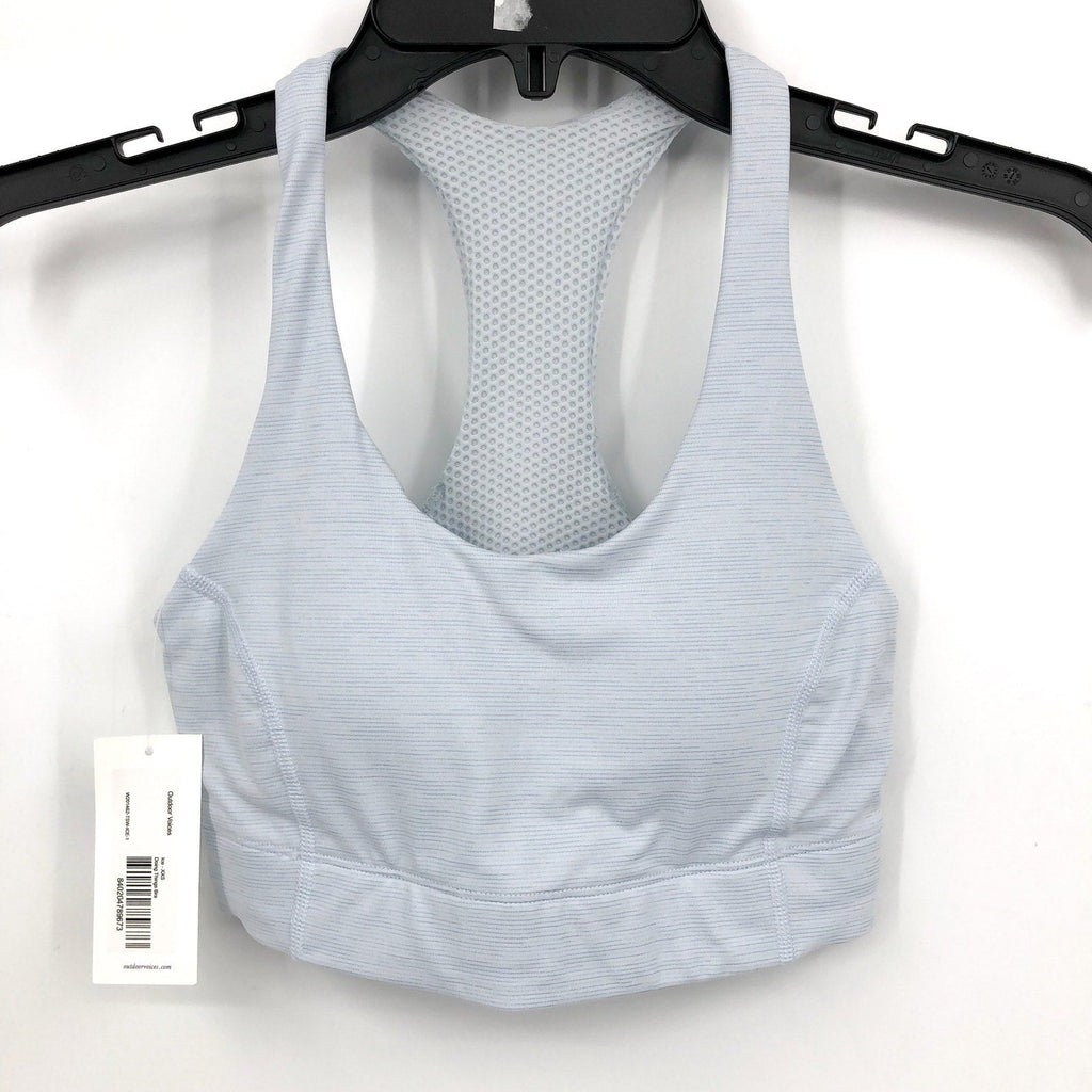 OUTDOOR VOICES Women's Doing Things Sports Bra XXS Light Blue Ice Racerback NWT
