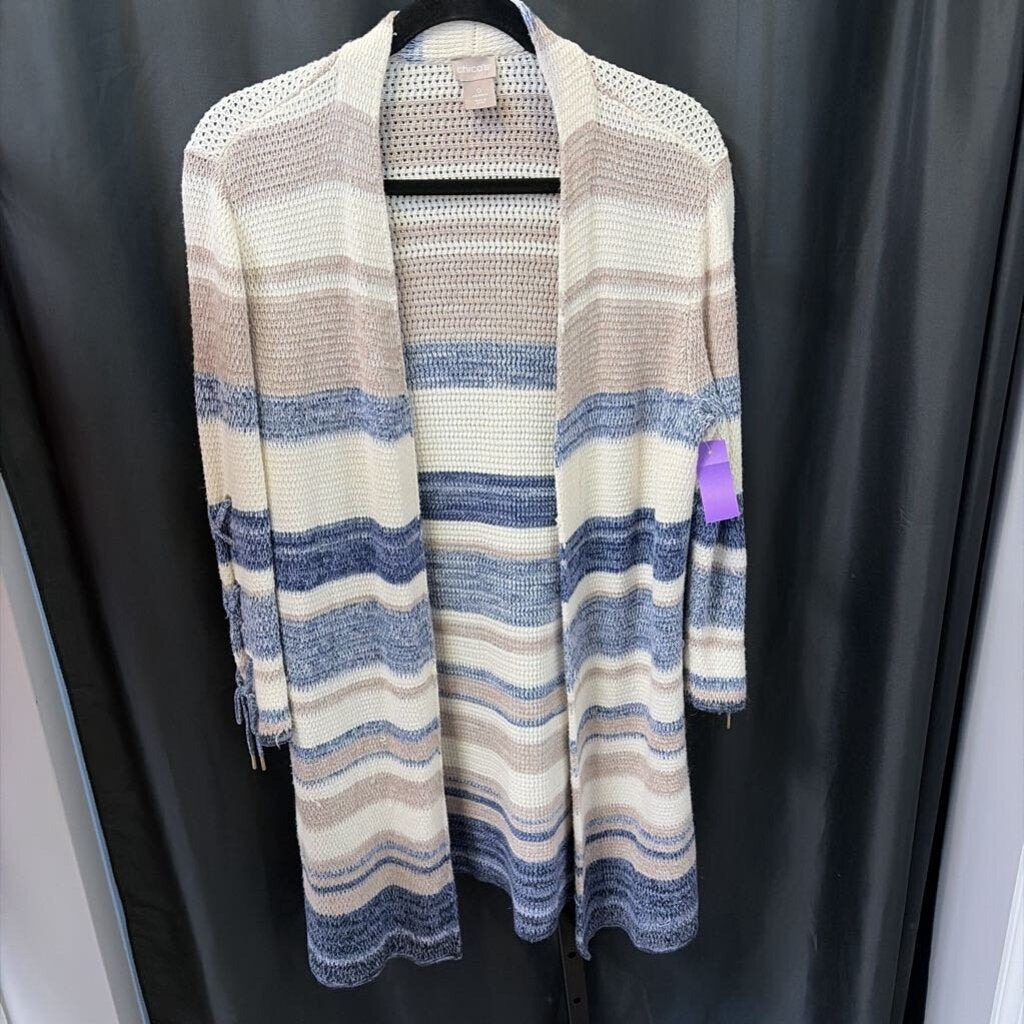 Chicos Open Stripe Cardigan SWEATERS 0