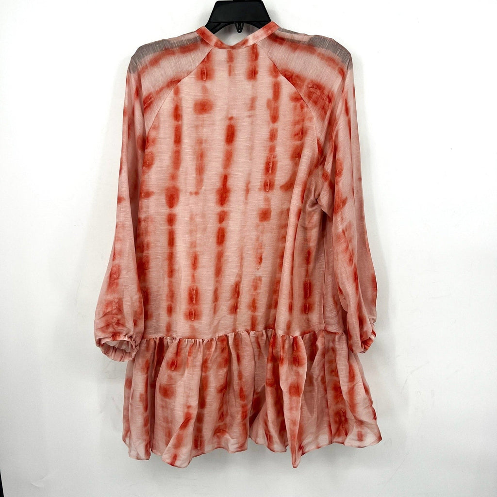 MARIE OLIVER Women's Retta Shift Dress Small Pink Cranberry Dye Linen Silk NWT
