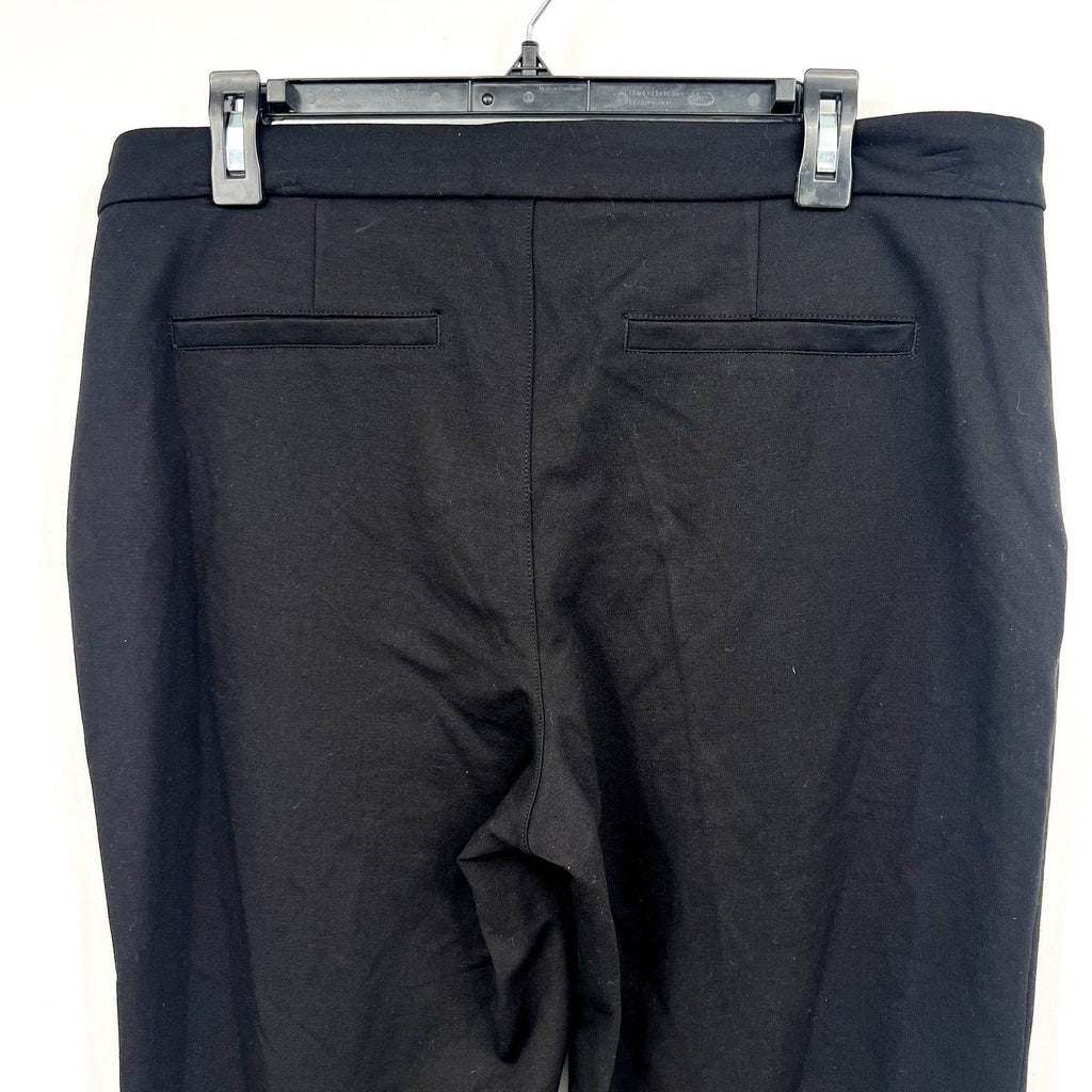 NYDJ Women's Slim Trouser Pants Size 12 Black Ponte Knit High Rise NWT