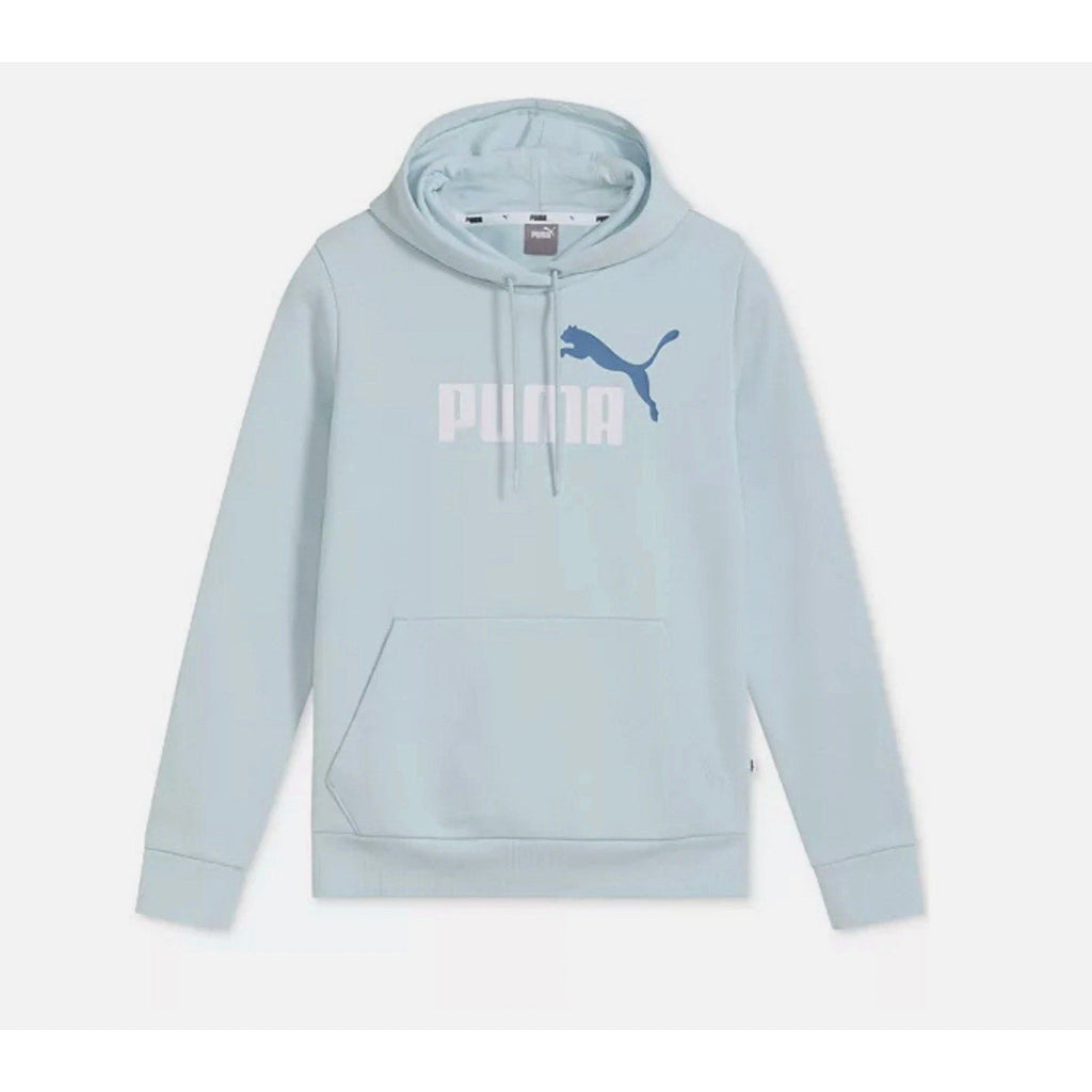 PUMA Womens Essentials Big Logo Hoodie Small Blue Frosted Dew Sweatshirt NWT