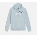 PUMA Womens Essentials Big Logo Hoodie Small Blue Frosted Dew Sweatshirt NWT