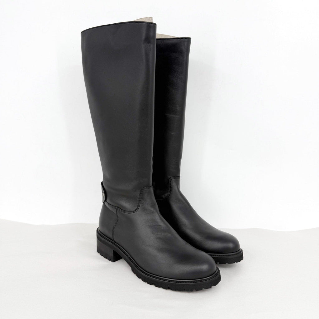 La Canadienne Womens Cate Knee High Boots US Size 9 EU 39 Black Leather NWOB