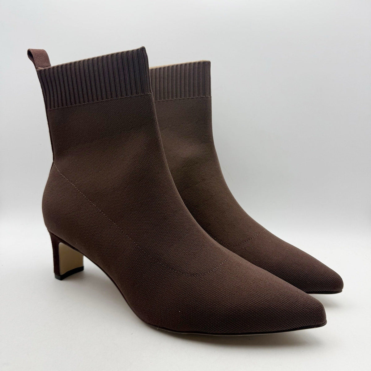 Andre Assous Womens Winter Ankle Boots Size 11 EU 43 Brown Knit NIB