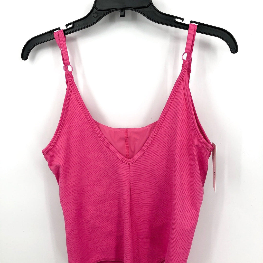 OUTDOOR VOICES Women's TechSweat Tank Leotard Bodysuit Large Pink Cerise NWT