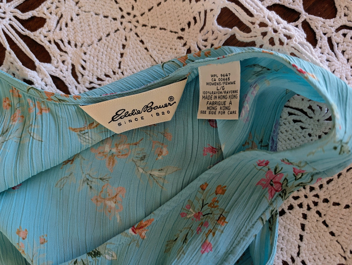 Vintage Eddie Bauer Floral Dress — L