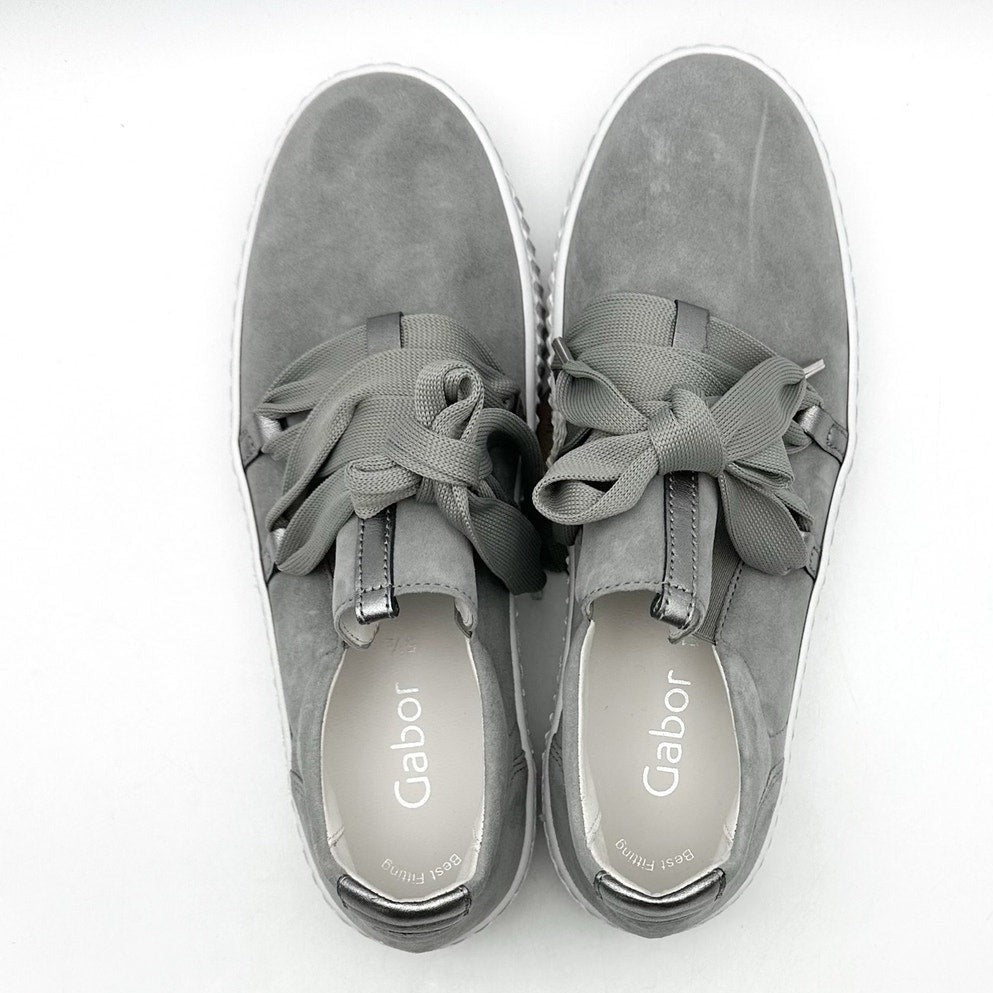 Gabor Womens 73.333.10 Casual Sneakers UK 5.5 US 8 Grey Stone Suede NWOB