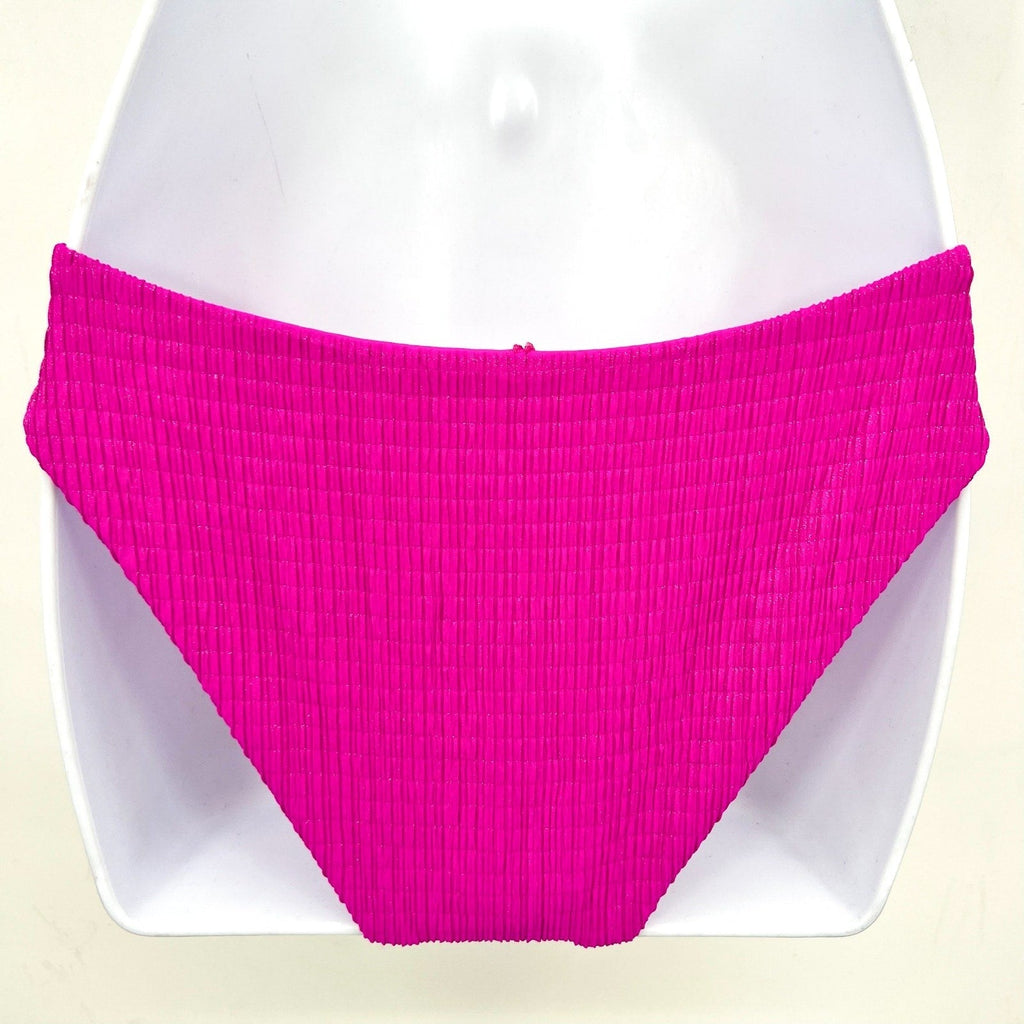 BECCA Women's Luminous Hipster Bikini Bottom Small Vivid Pink Cut Out Swim NWT