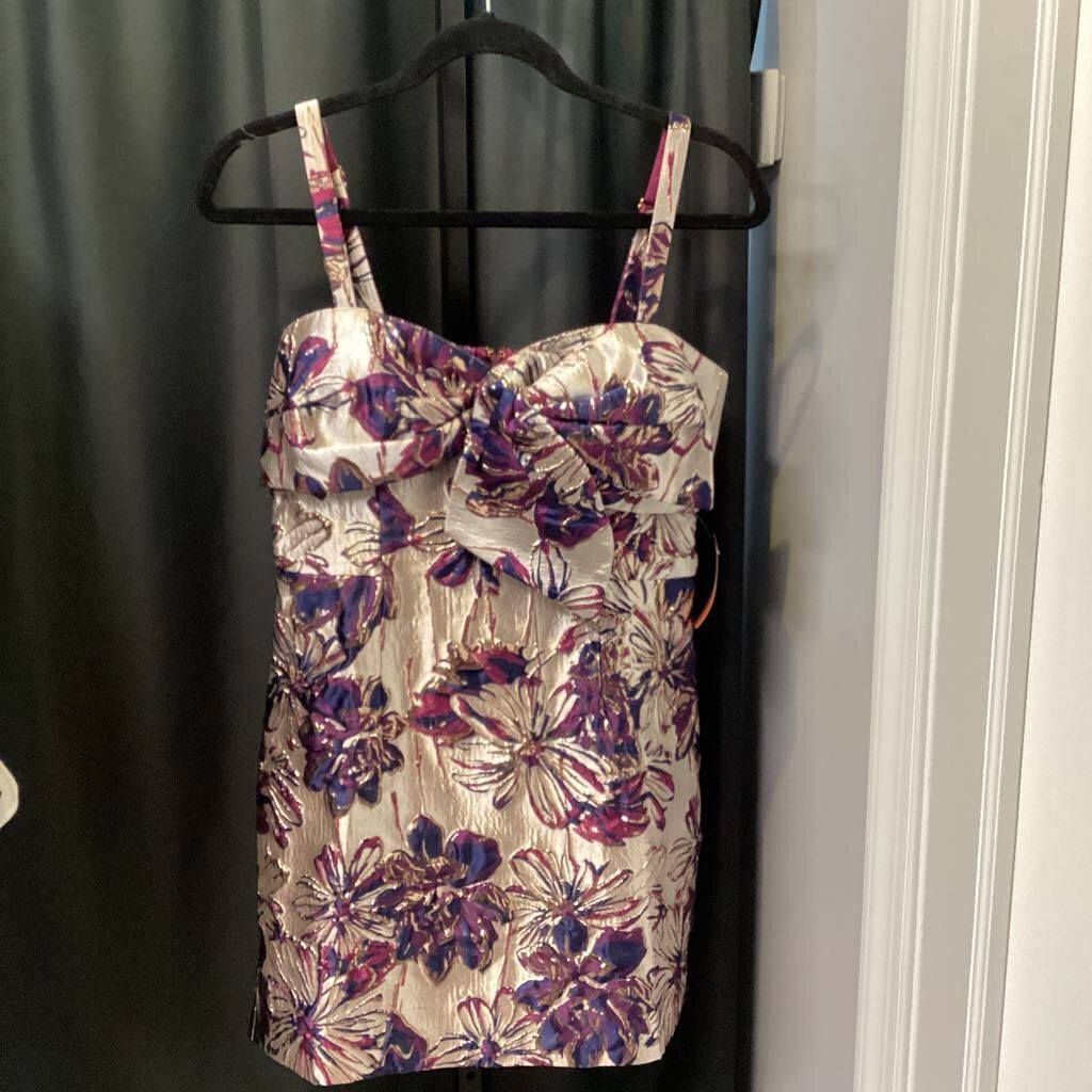 Lilly Pulitzer Tank Bow Floral Metallic DRESSES 4