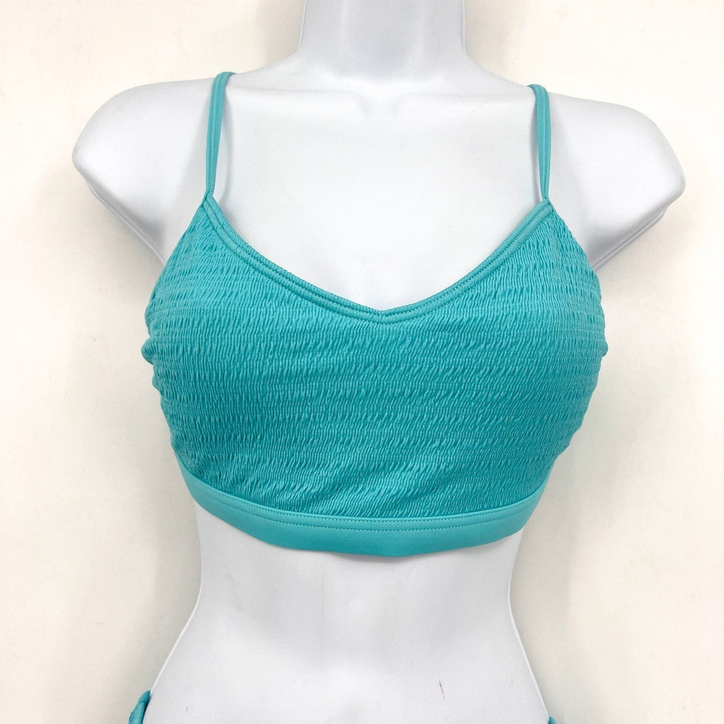 ABERCROMBIE KIDS Girls Textured Two-Piece Swimsuit Set Size 17- 18 Blue NWT