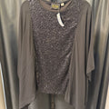 Bob Mackie Sequin Sheer Poncho Top EVENING XXS