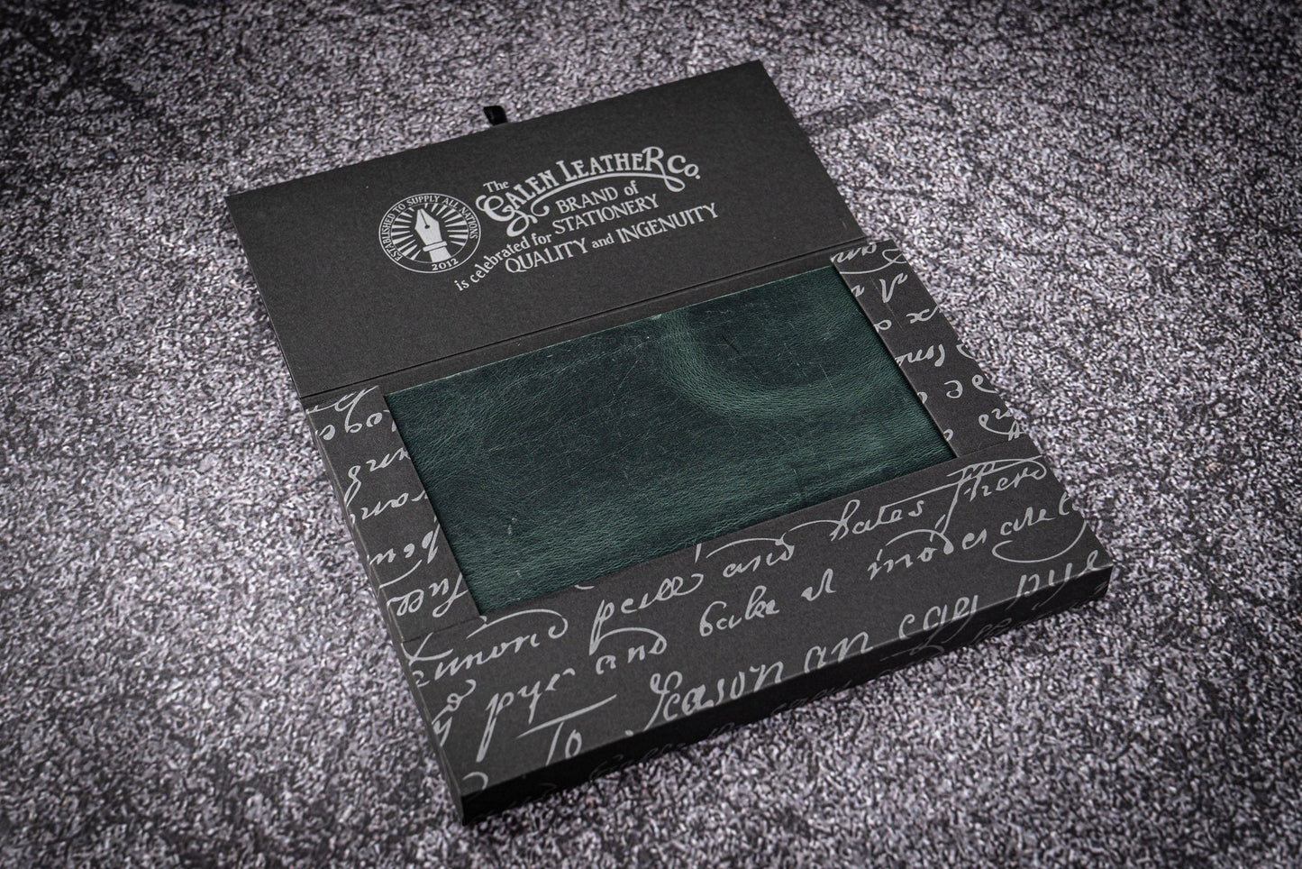 Leather Notebook - Tomoe River Paper - A5 - Crazy Horse Forest Green