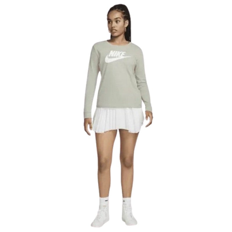 NIKE Women's Essentials Logo Tee XS Pale Green Long-Sleeve Crewneck NWT