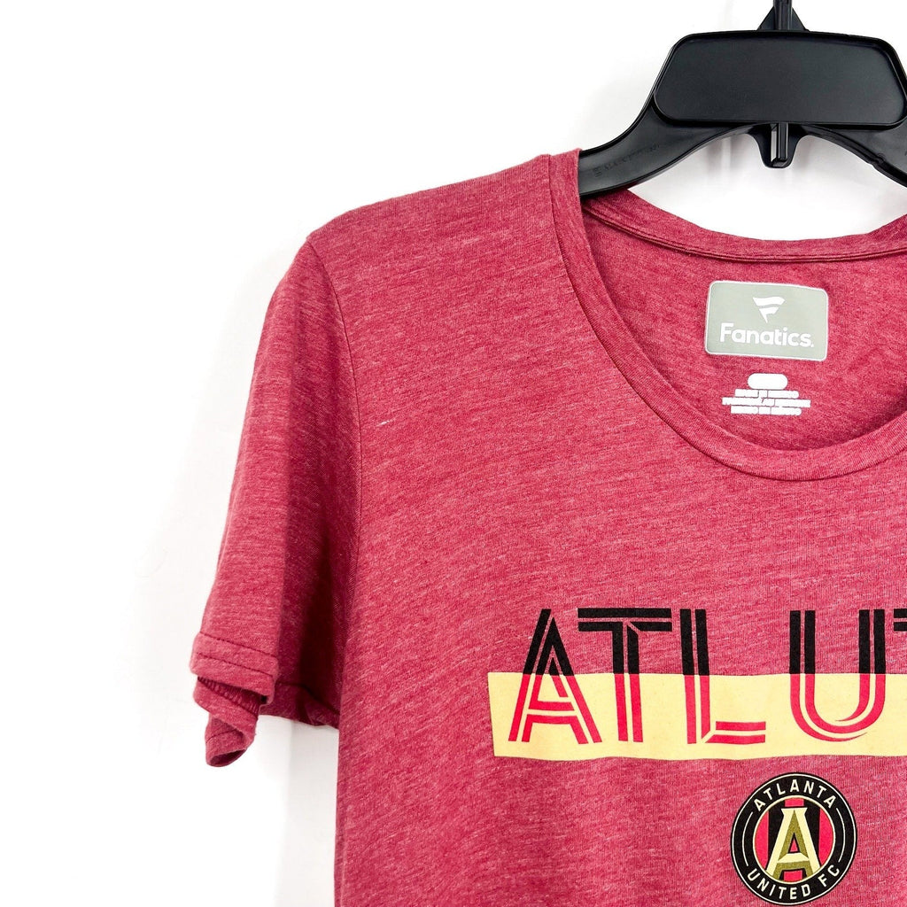 FANATICS Womens Atlanta United FC Graphic Tee Small Dark Red SS NWOT