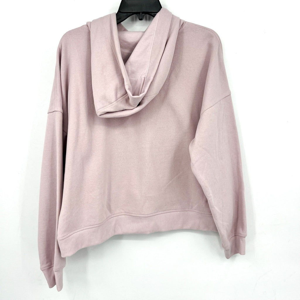 DKNY Women's Sequin Fleece Hoodie Medium Pink Allure Pullover Sweatshirt NWT