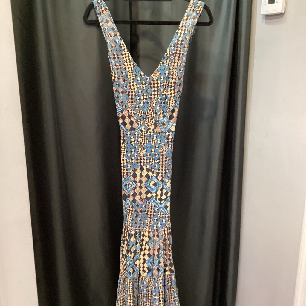 Let Me Be Geo Print Maxi Tank DRESSES S