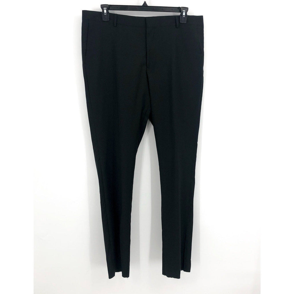 NORDSTROM Men's Tech-Smart Dress Pants Size 38R Black Trim Fit Trouser NWOT