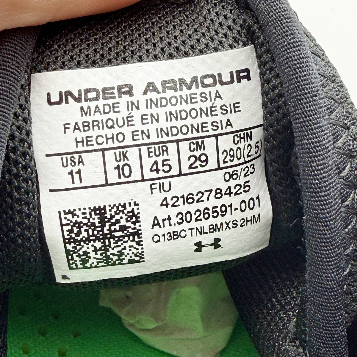 Under Armour Mens Harper 8 Elite Baseball Cleats Size 11 EU 45 Black Green NWOB