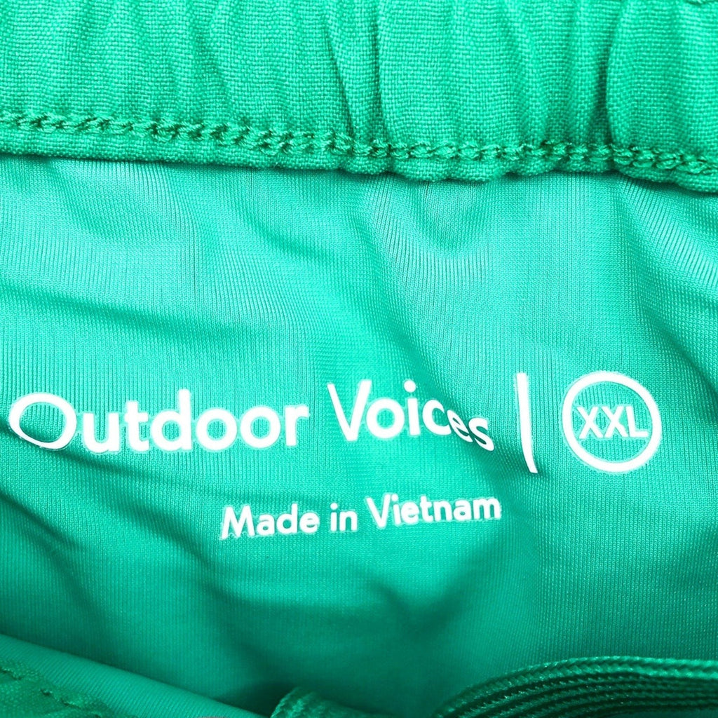 OUTDOOR VOICES Mens High Stride 5" Athletic Shorts XXL Ivy Green Lightweight NWT
