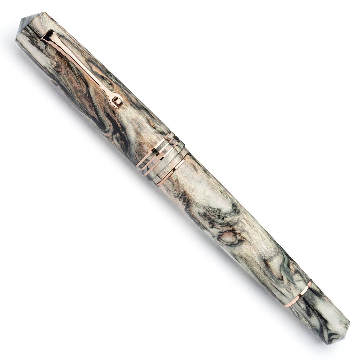 Leonardo Momento Zero Grande 2.0 Fountain Pen – Golden Abalone – RGT #8 14K Gold