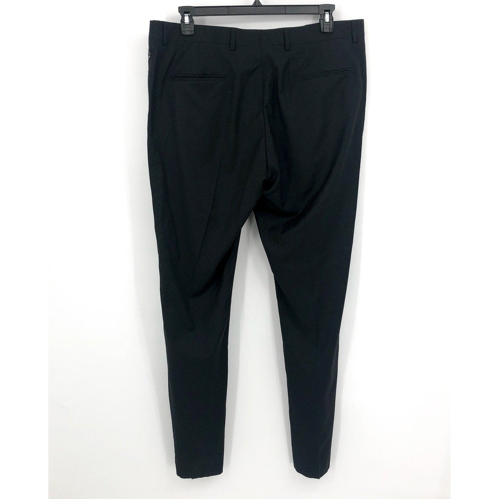 NORDSTROM Men's Tech-Smart Dress Pants Size 38R Black Trim Fit Trouser NWOT