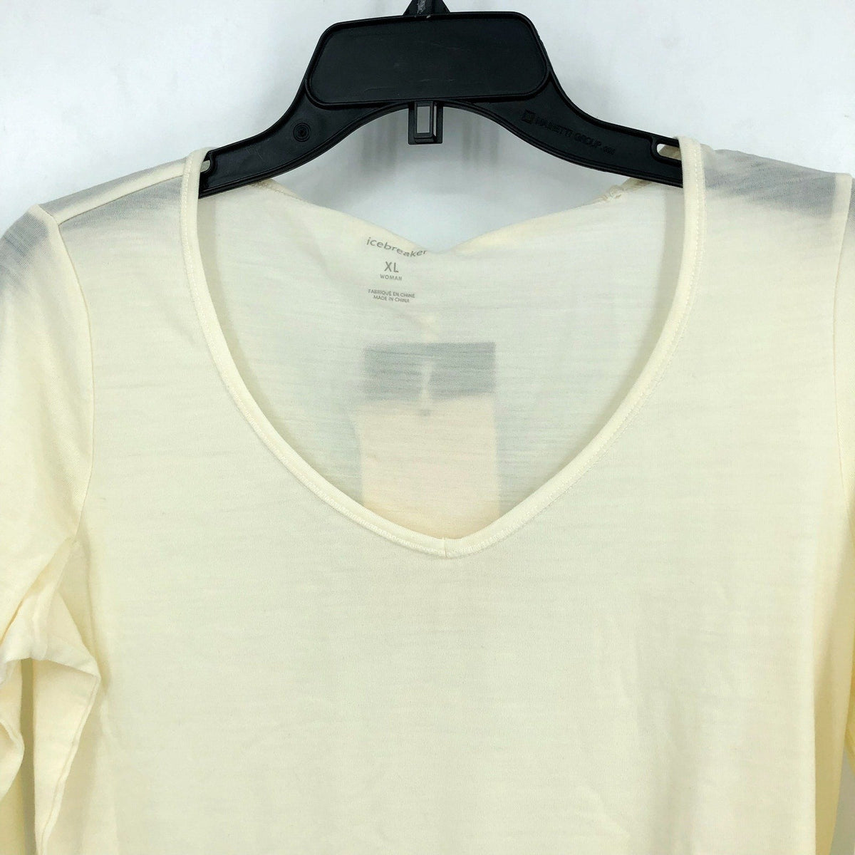 ICEBREAKER Women's Merino 150 Siren Long Sleeve Sweetheart Top XL Snow Cream NWT