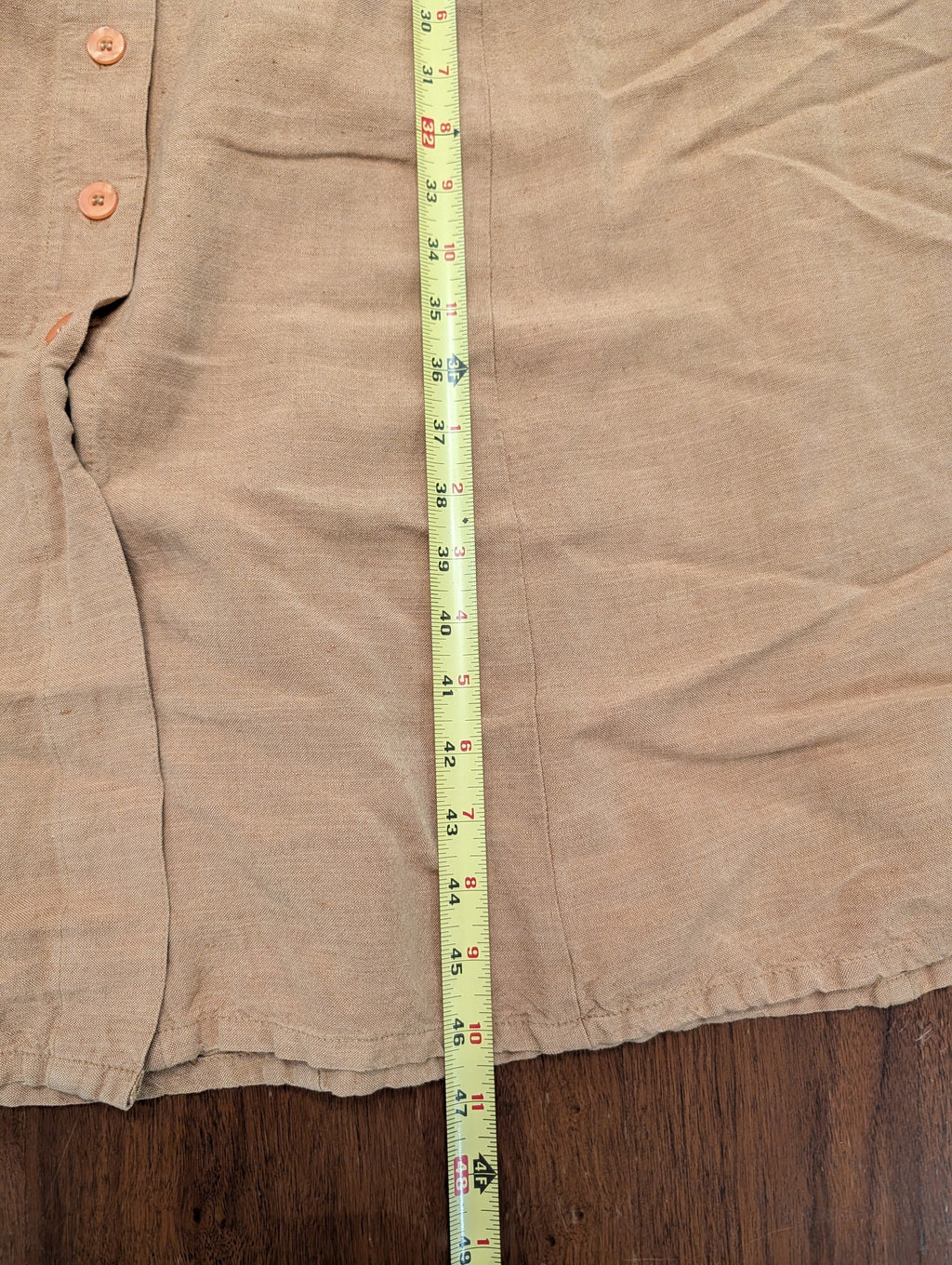 Vintage Lane Bryant Linen Button-Front Midi Dress - 16