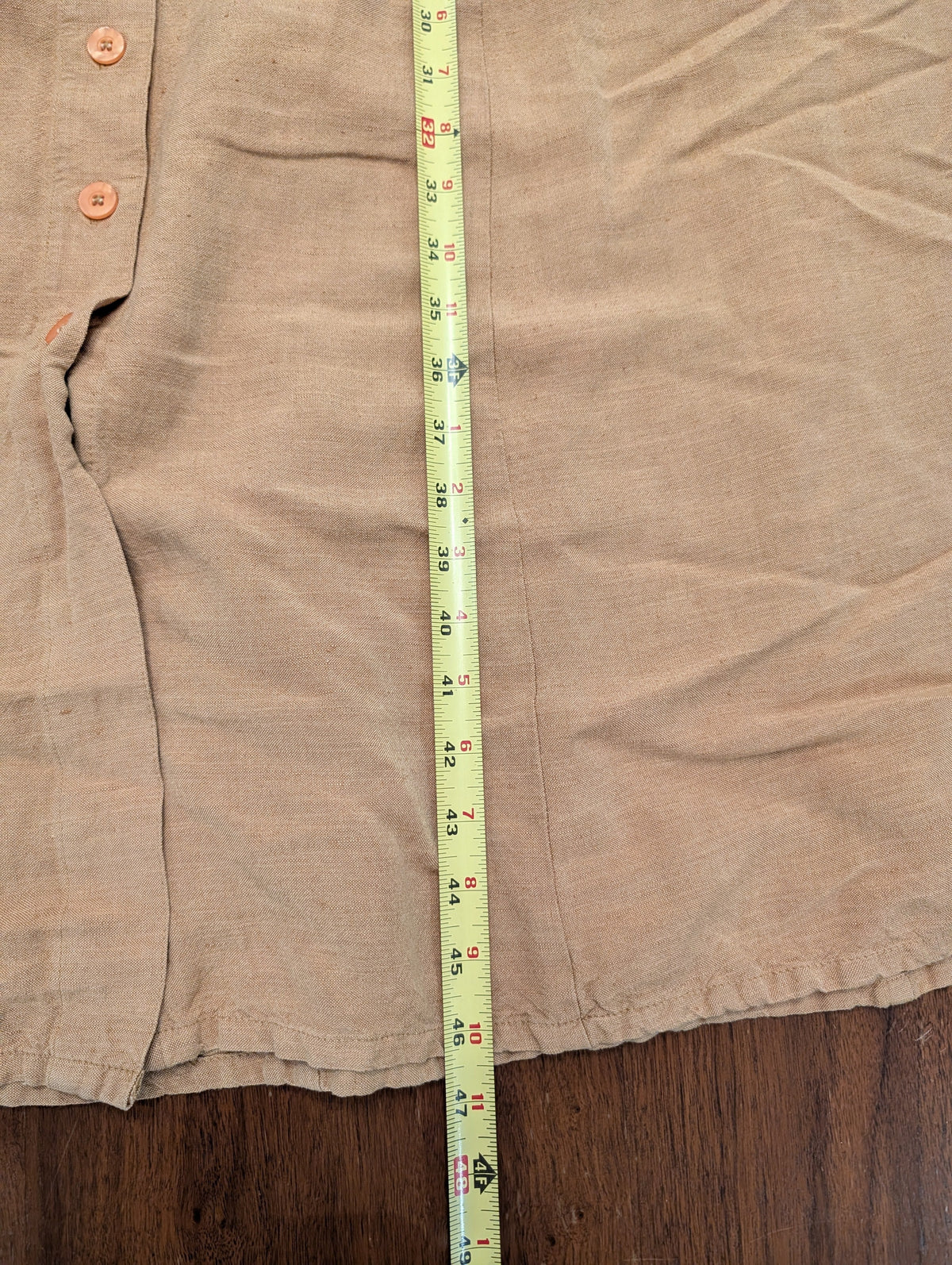 Vintage Lane Bryant Linen Button-Front Midi Dress - 16