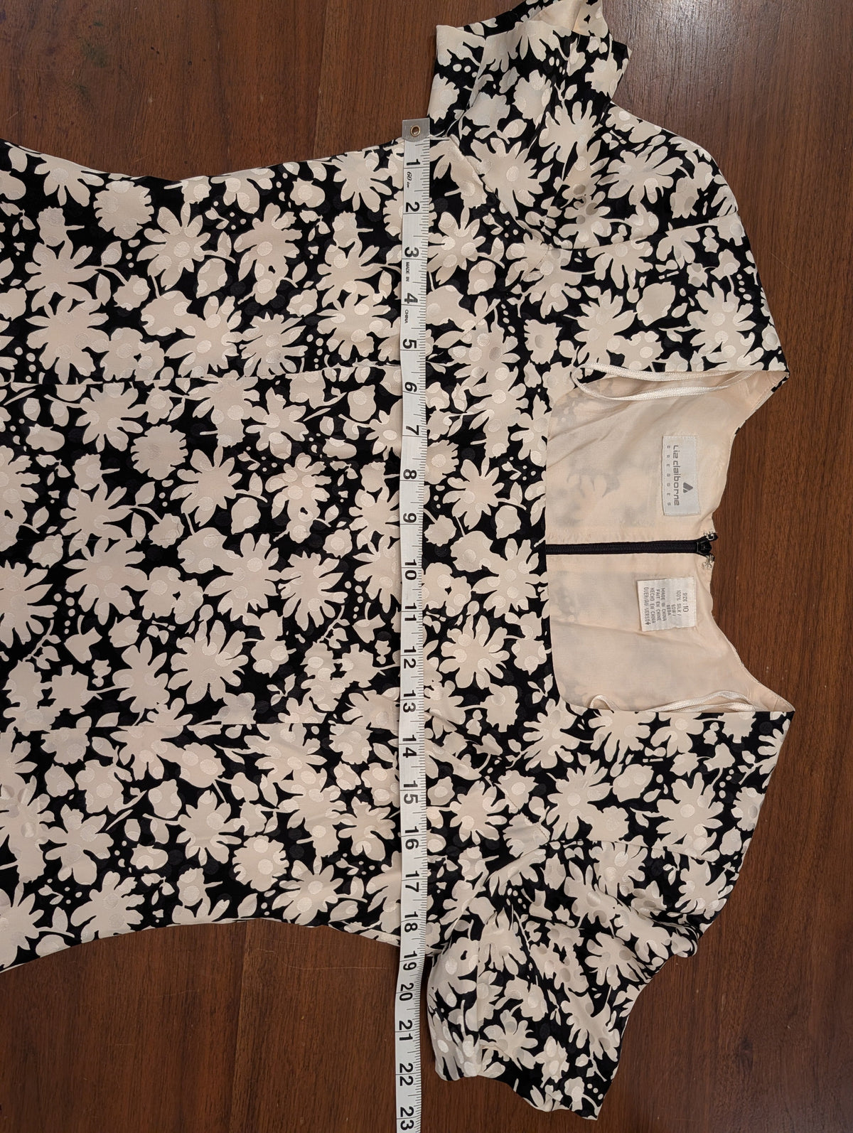 Vintage Silk Floral Dress - 10/M