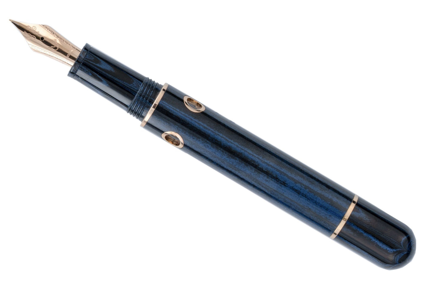 Nahvalur Nautilus Ebonite Fountain Pen - Maylandia Blue