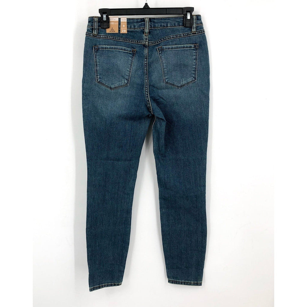PRANA Womens Sienna Mid Rise Skinny Jeans 29x29 US 8 True Blue Stretch Denim NWT