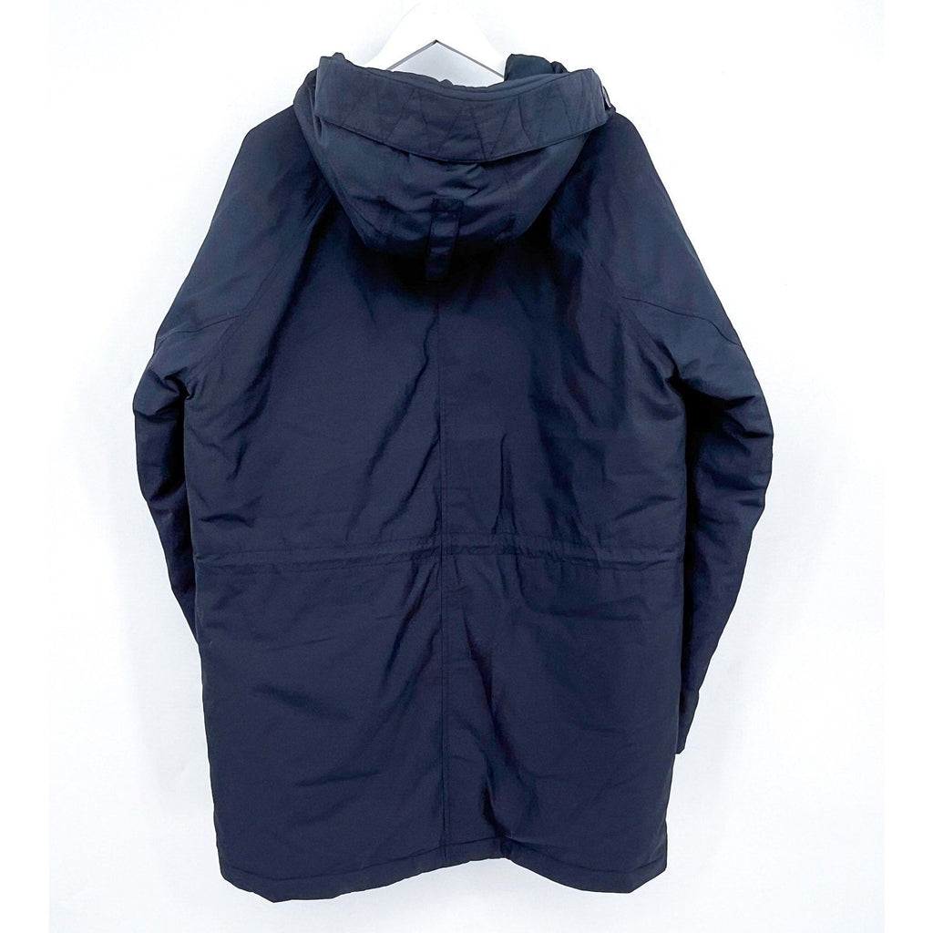 EVERLANE Men's The ReNew Long Parka Jacket Medium Navy Blue Hooded NWOT