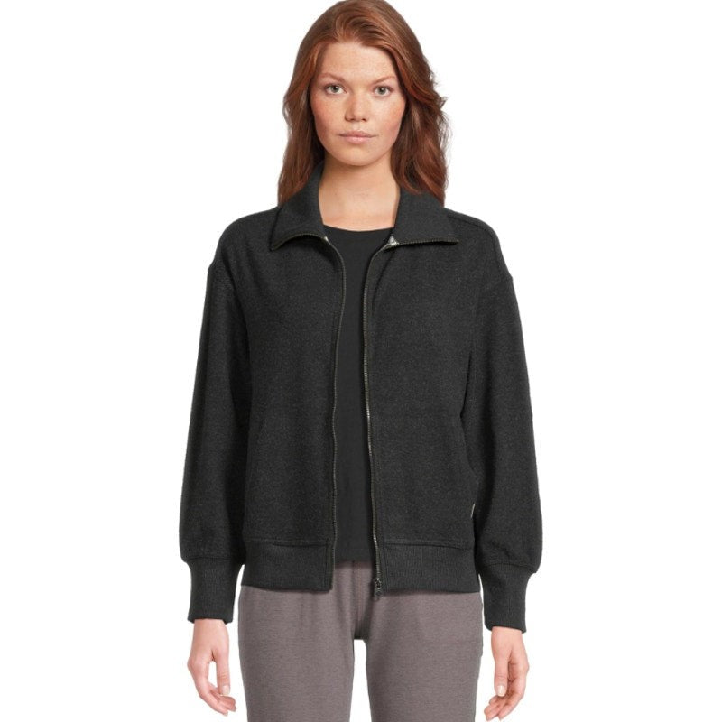 FAHERTY Legend Lounge Full Zip Sweatshirt Medium Heathered Black Twill NWT