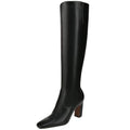 Franco Sarto Womens Bowman Knee High Boots Size 9M Black Faux Leather NWOB