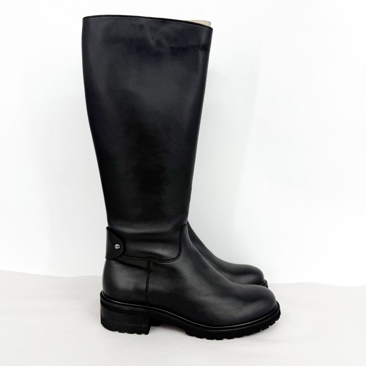 La Canadienne Womens Cate Knee High Boots US Size 9 EU 39 Black Leather NWOB